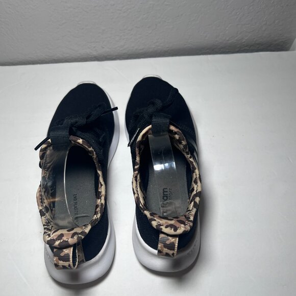 Adidas Cloudfoam Pure 2.0 Leopard Print Black Running Shoes Sneakers - Picture 7 of 12